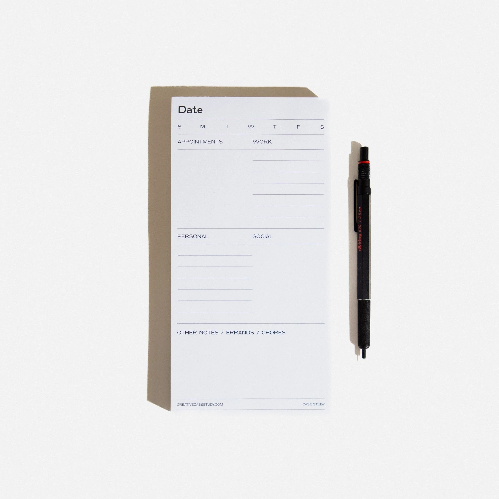 Daily Task Pad - White & Grey - Image 4
