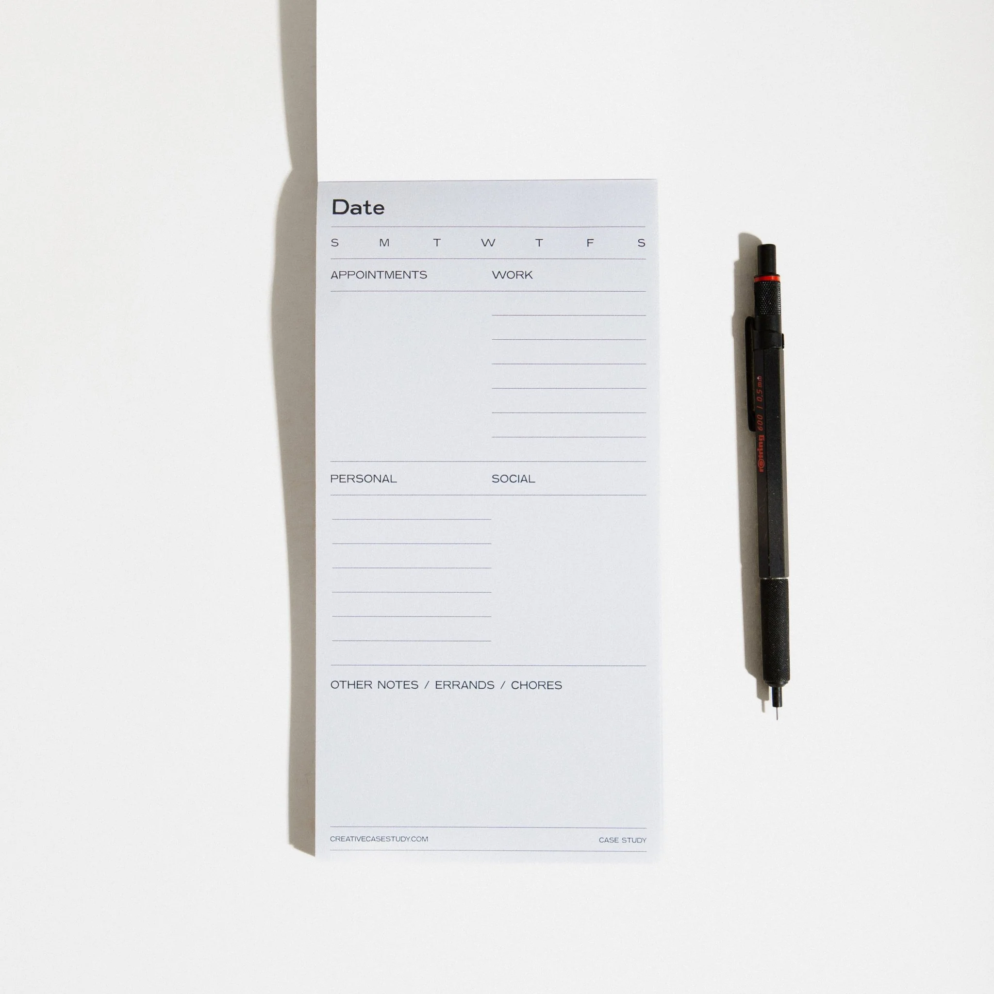 Daily Task Pad - White & Grey - Image 5