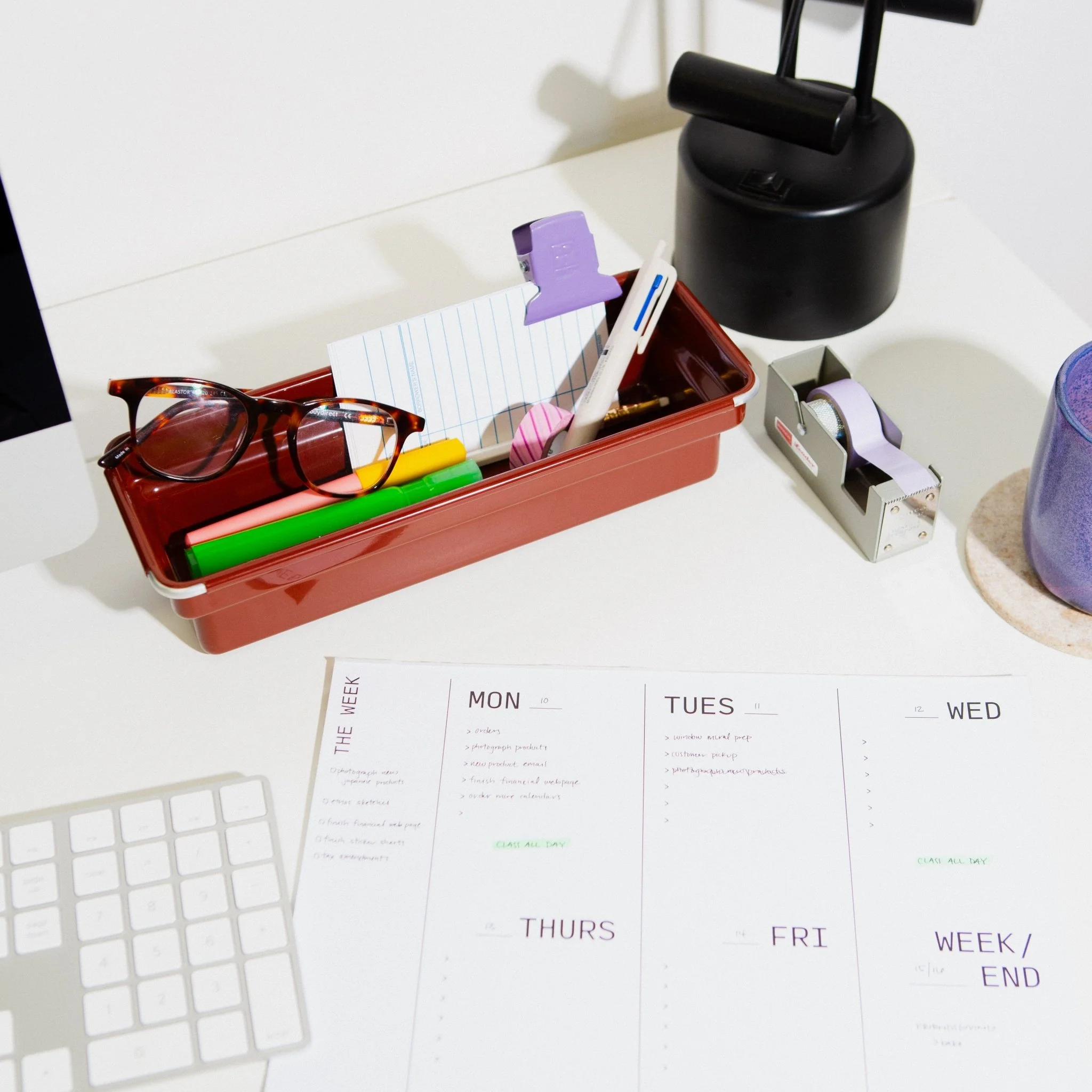 Glossy Steel Desktop Tray - Deep - Image 4