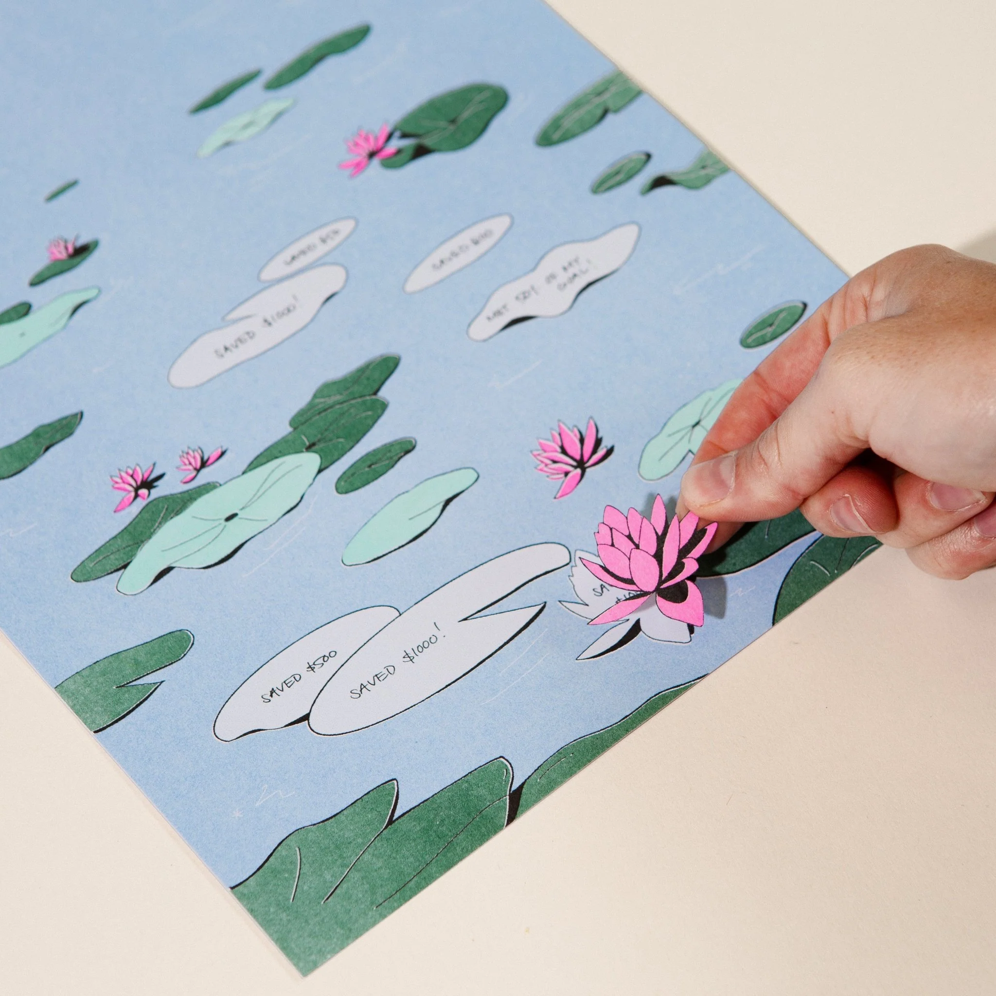 Financial Goal Tracking Kit - Lotus Pond - Image 5