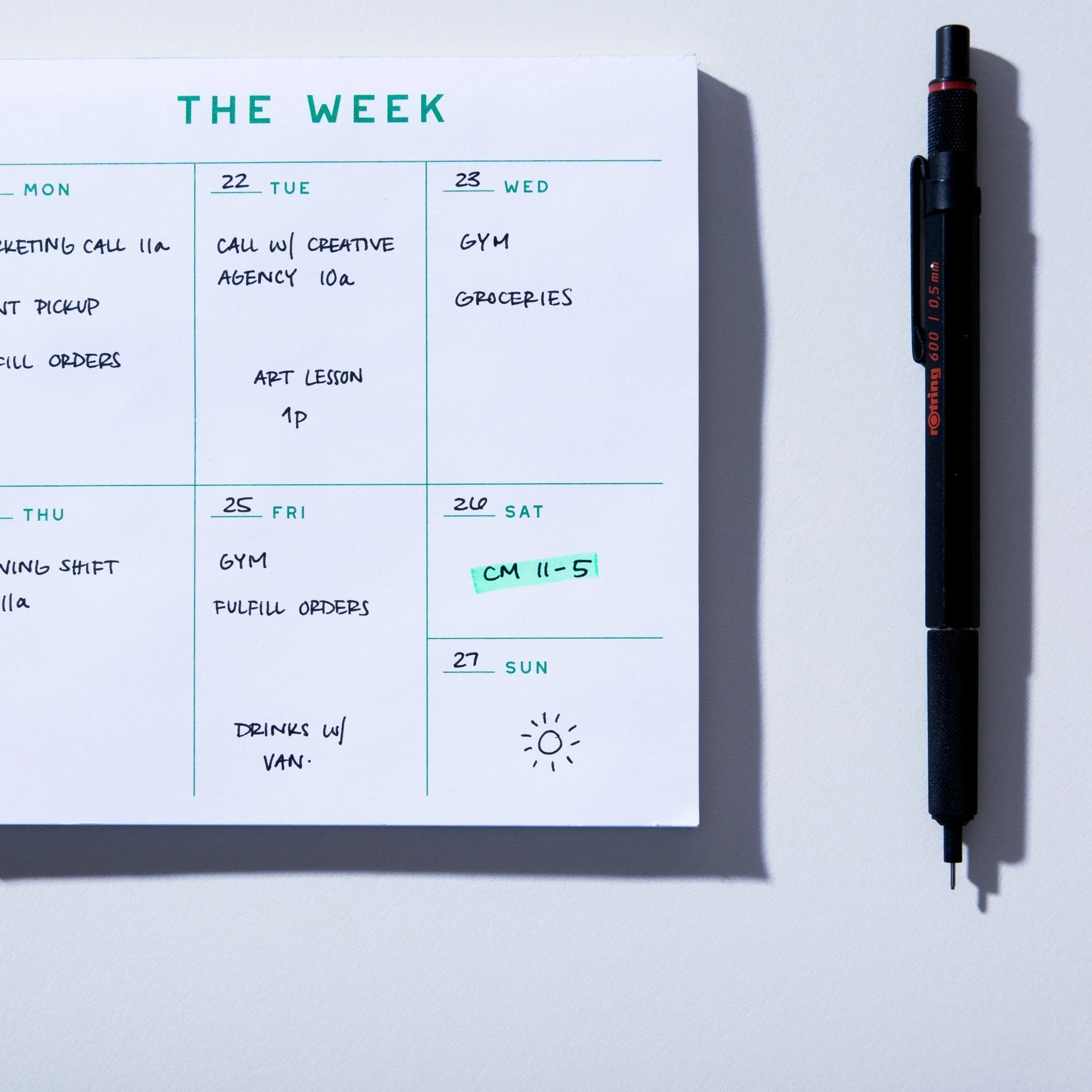 Small Weekly Desk Planner - Image 5
