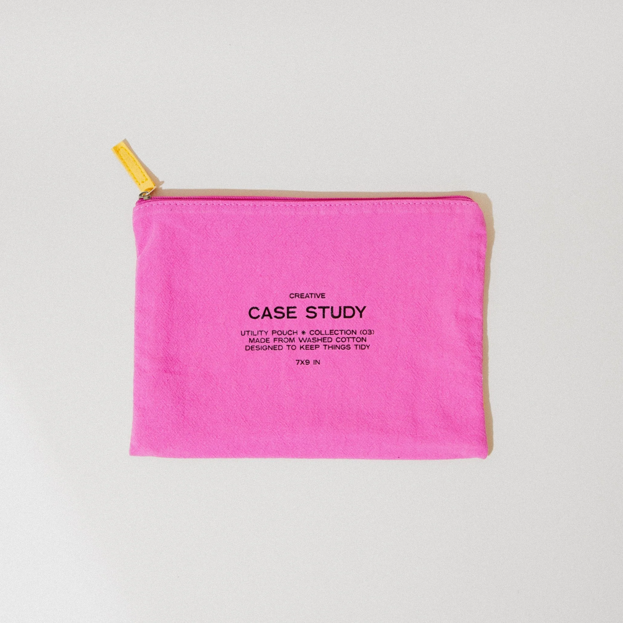 Washed Cotton Zipper Pouch - Image 4