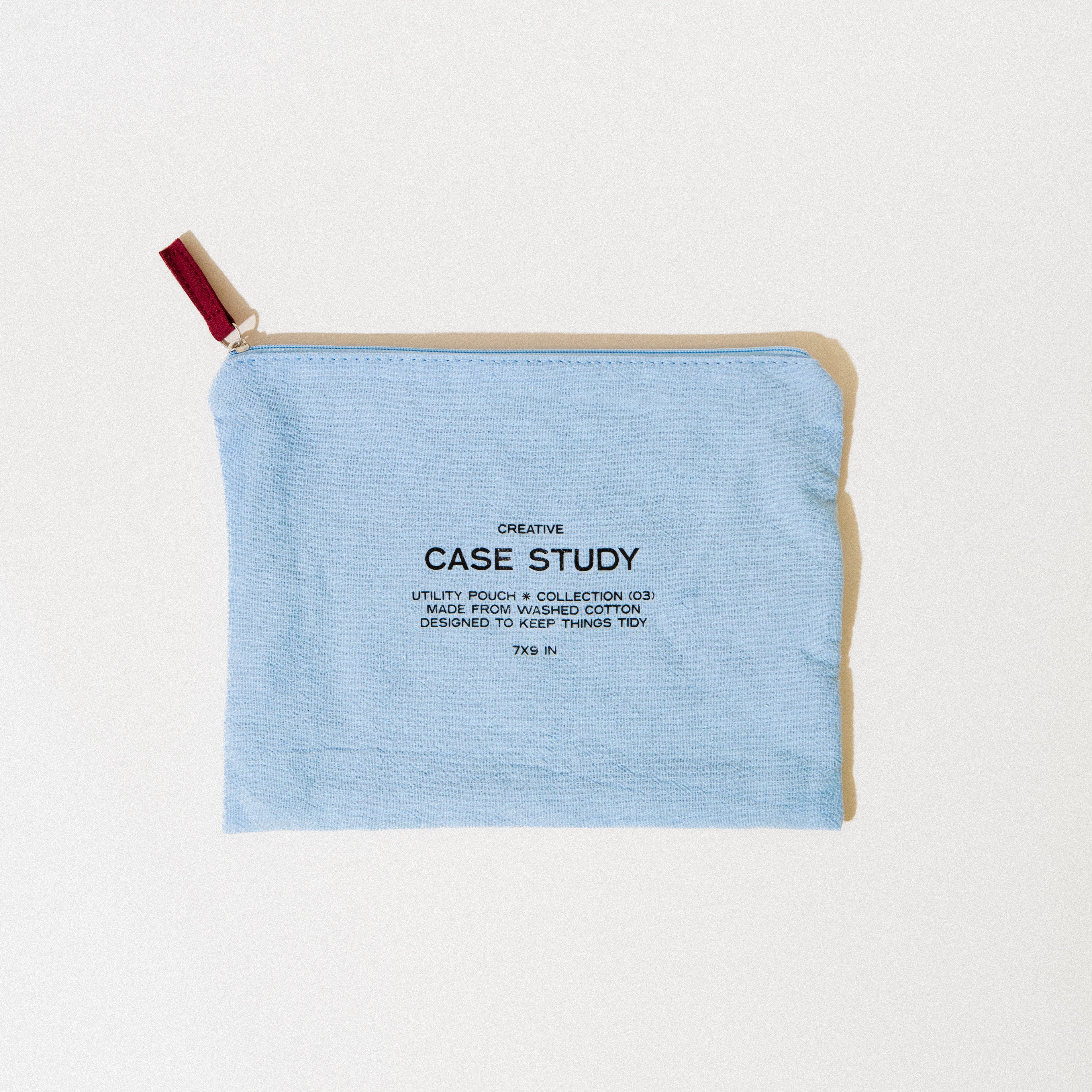 Washed Cotton Zipper Pouch - Image 6